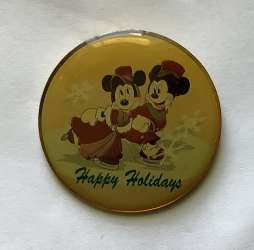 Mickey and Minnie Ice Skating Happy Holidays