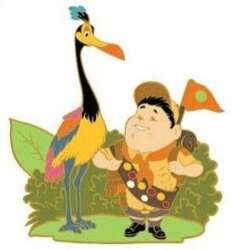Kevin and Russell with Backpack
