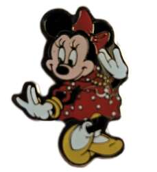 Vintage Minnie looking at her ring