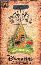 Disney Pin’venture Collection - Jumbo Compass — Adventureland Train Slider - DLR