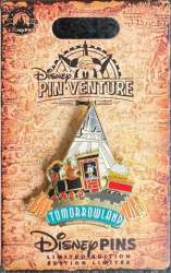 81168 - Disney Pin’venture Collection - Jumbo Compass: Tomorrowland Train Slider - Disneyland Resort alternate image