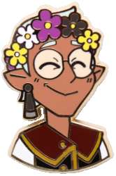 'Fantasy Pin Series: Hannimations - The Owl House Pride Flower Crowns - Raine (Non-binary Flag) - FSY'