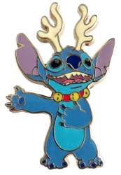 Stitch wearing antlers