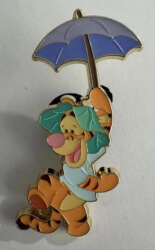 Tigger Floating with Umbrella