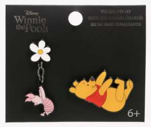 82979 - Hot Topic - Disney - Winnie The Pooh Duo Flower Enamel Pin Set - Loungefly alternate image