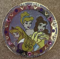 Jeweled Aurora, Cinderella, and Belle Circle