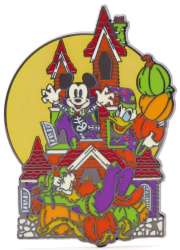 Mickey, Donald, and Goofy in Haunted House