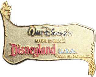 83568 - Disneyland Anniversaries - 45th Anniversary Sam McKim Map Promotion - Disneyland U.S.A. - Gold Scroll - Disneyland Resort alternate image