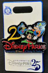 83741 - Celebrating 25 Years of Disney Pin Trading - D23 Expo 2024: Mickey, Donald, and Goofy alternate image