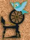 D23 Expo 2024: Feathered Collection - Bluebird on Spinning Wheel - DSSH