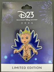 84077 - D23 Expo 2024 - Baby Groot on Blue Guardians of the Galaxy Crest - Disney Fan Club alternate image