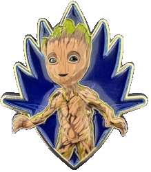 84077 - D23 Expo 2024 - Baby Groot on Blue Guardians of the Galaxy Crest - Disney Fan Club alternate image