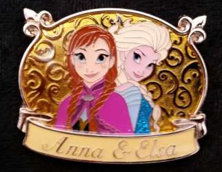 3109 - Princess Plaque Pin - Anna & Elsa - Walt Disney Imagineering alternate image