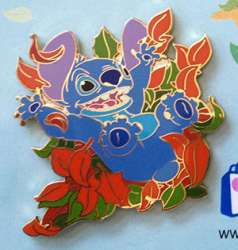 Stitch Jumping in Leaves
