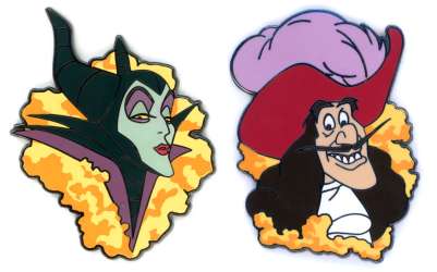 Maleficent and Captain Hook in Plumes of Smoke