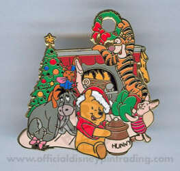 Click to view the Pooh, Tigger, Eeyore and Piglet Christmas fireplace details