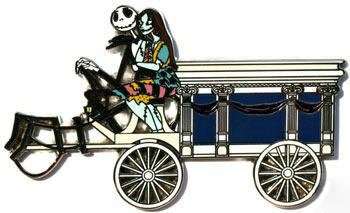 Jack & Sally on the Haunted Mansion Hearse