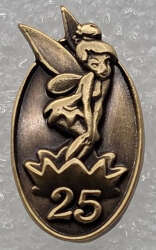 'Cast Member Service Award Pin - 25 Years (Tinker Bell) Version 1 - TPCE'