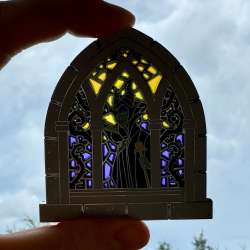 85447 - Disney Pins Blog (DPB) Exclusives - Maleficent Castle Stained Glass - Disney Licensed alternate image