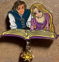 79683 - BoxLunch - Princess Reading Dangling Charm - Rapunzel & Flynn Rider - Disney Licensed alternate image