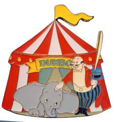 Dumbo and Ringmaster in tent