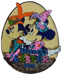 'Easter 2018 - Mickey & Minnie in Fancy Easter Hats - TDR'