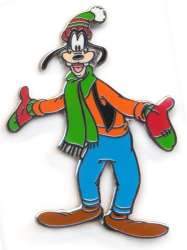 Click to view the Goofy Wearing a Green Scarf, Red and Green Hat and Mittens details