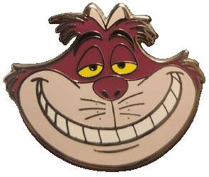 Cheshire Cat Lanyard Medal and Pin Set — Smiling Cheshire Head ONLY