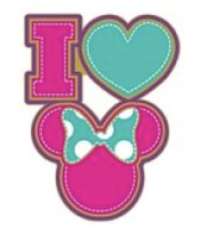 I Heart Minnie Stitched