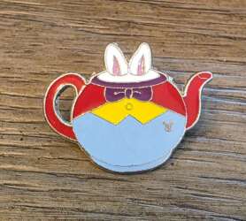 8646 - 2014 Hidden Mickey - Alice in Wonderland Teapots - White Rabbit - Disneyland Resort alternate image