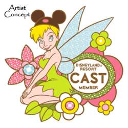 Disneyland Resort - Tinker Bell with Mouse Ears and Flowers