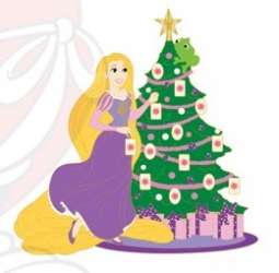 3413 - Princess With Christmas Tree - Rapunzel - Walt Disney Imagineering alternate image