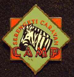 Animal Kingdom Hat and Pin Sets - 5-Pin Safari Hat or Card — Serengeti Caravan Camp (Red and Olive Green) ONLY - WDW
