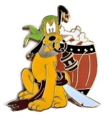 Pluto in front of a Barrel of Bones