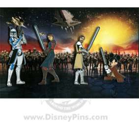 Clone wars - Anakin, Obi Wan, Captain Rex, Jedi Mickey