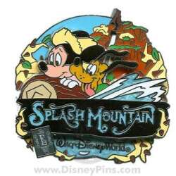 Mickey and Pluto on Splash Mountain