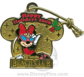 'Resorts Holiday Collection 2008: Ornaments &amp; Wreaths - Beach Club Resort - Minnie Mouse - WDW'