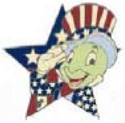 8743 - DLR Hidden Mickey Series 2009: Patriotic Star Salute Collection - Jiminy Cricket - Disneyland Resort alternate image