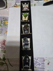 Star Wars Weekends 2012 - Sculpted lightsaber 5 pin set.  Jedi Mickey. Yoda, Darth maul, Darth vader, emperor Palpatine - WDW