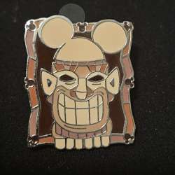 87727 - WDW Hidden Mickey Series 2008: Tikis Wearing Ear Hats - Brown Grinning Tiki - Walt Disney World alternate image