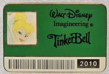 87929 - 2010 Lenticular Cast I.D. Badge - Tinker Bell - Walt Disney Imagineering alternate image