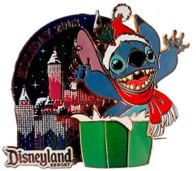 87938 - Happy Holidays 2008: Sleeping Beauty's Castle - Stitch Popping Out of Present with DLR Castle - Disneyland Resort alternate image