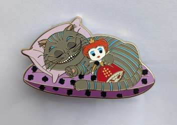 Click to view the Cheshire Cat cuddling Queen of Hearts doll (live action version) details