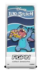 88210 - FigPin - NYCC 2024 - Stitch Eating Donuts #1765 Glitter Chase - FiGPiN alternate image