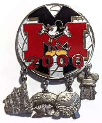 Mickey Mouse Park Icon Dangle - Silver Version