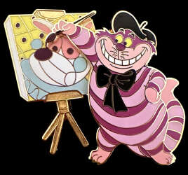 Cheshire Cat painting the White Rabbit