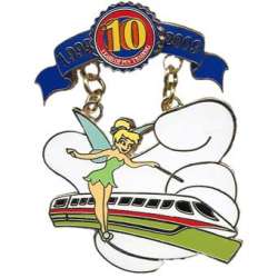 'Disney Pin Trading 10th Anniversary: Decade of Magical Trades - Tinker Bell with Monorail - WDW'