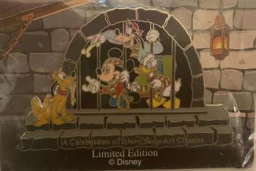 88545 - Walt Disney Art Classics - Pluto, Mickey, Goofy, Donald - Jail Scene - Silver - Pirates of the Caribbean - Disney Licensed alternate image