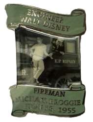 88567 - Walt Disney - Engineer - Steam Train - Fireman Michael Broggie - June 18, 1955 - Green - Disneyland Resort alternate image