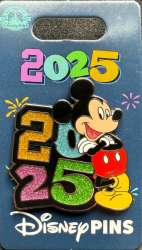 89314 - 2025 Dated Year Pins - Mickey Leaning Logo alternate image